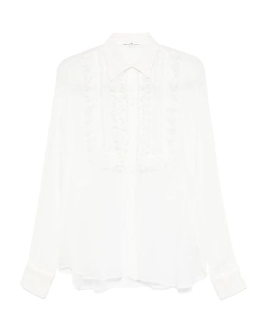 Ermanno Scervino White Silk Shirt