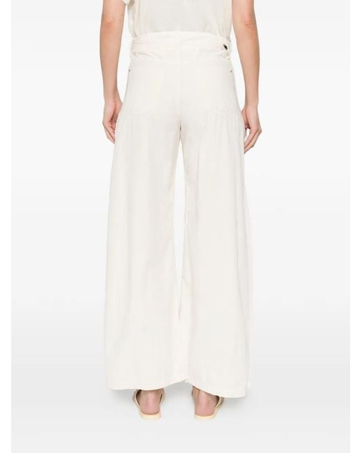 High White Side Panel Trousers