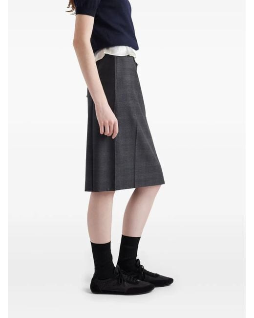 【PRADA】ミディ丈スカート グレー ☆セール中 !! Prada スカート グレー | Lyst
