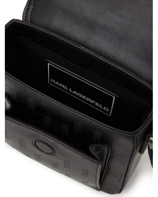 Karl Lagerfeld Black K/Plak Crossbody Bag for men