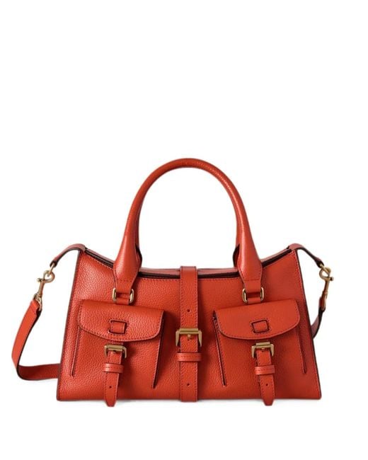 Mulberry Red Small Roxanne Tote Bag