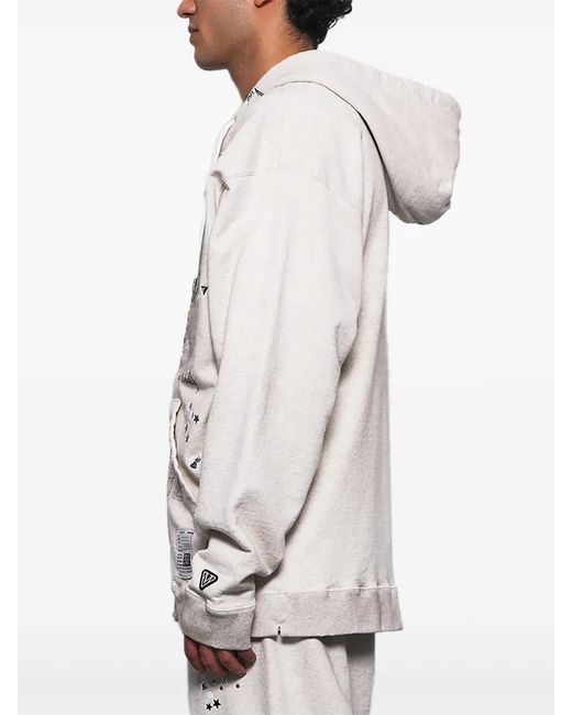 Maison Mihara Yasuhiro Gray Embellished Hoodie for men
