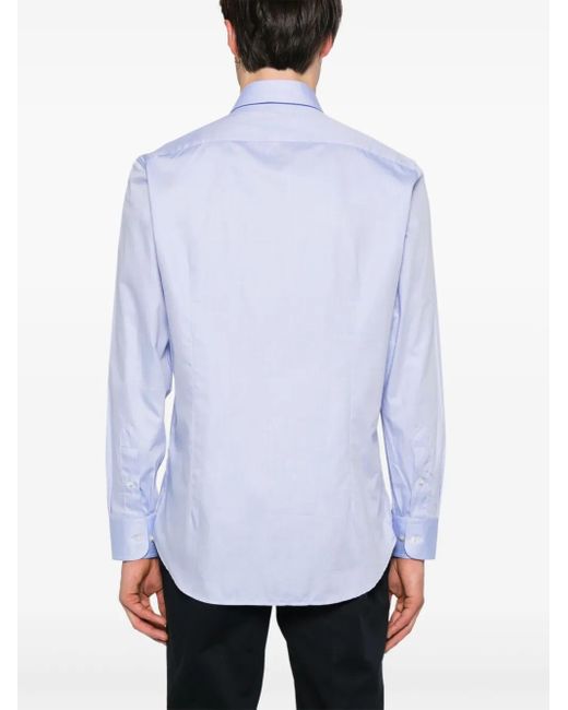 Etro White Logo-Embroidered Button-Down Shirt for men
