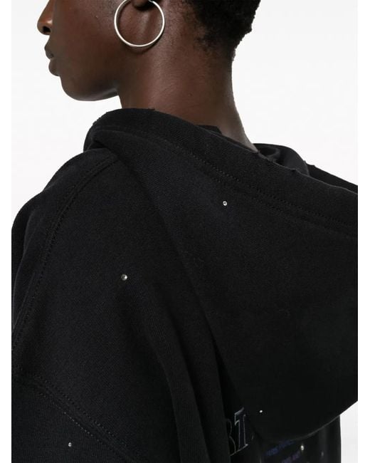 Zadig & Voltaire Black Elisio Logo-Print Hoodie