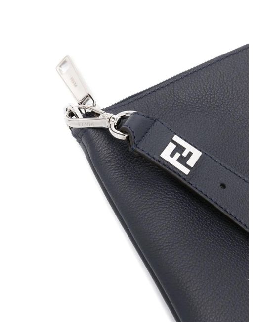 Fendi Gray After Leather Shoulder Bag for men