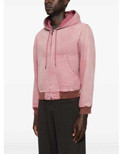 Auralee Pink Hooded Jacket for men
