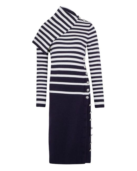 Robe En Laine À Coupe Mi-Longue Rabanne en coloris Blue