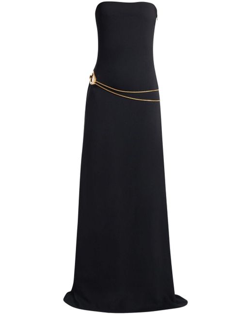 Tom Ford Black Cut-out Strapless Gown