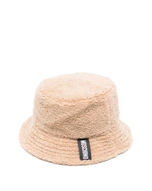 Moschino Natural Textured Bucket Hat