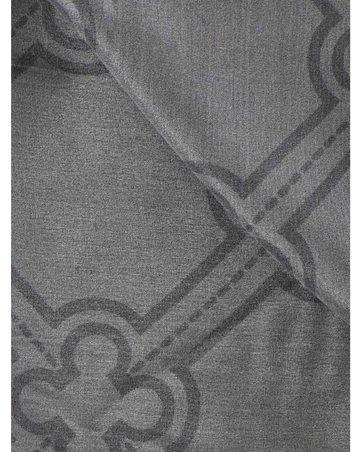 V73 Black Geometric-Pattern Scarf
