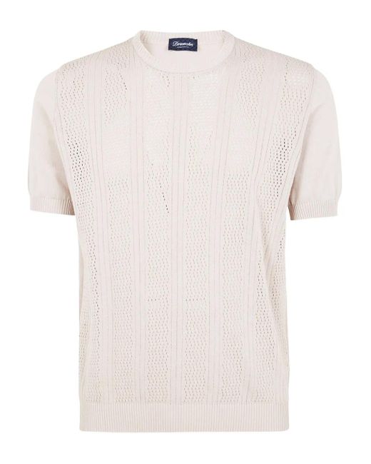 メンズ Drumohr メッシュパネル Tシャツ White