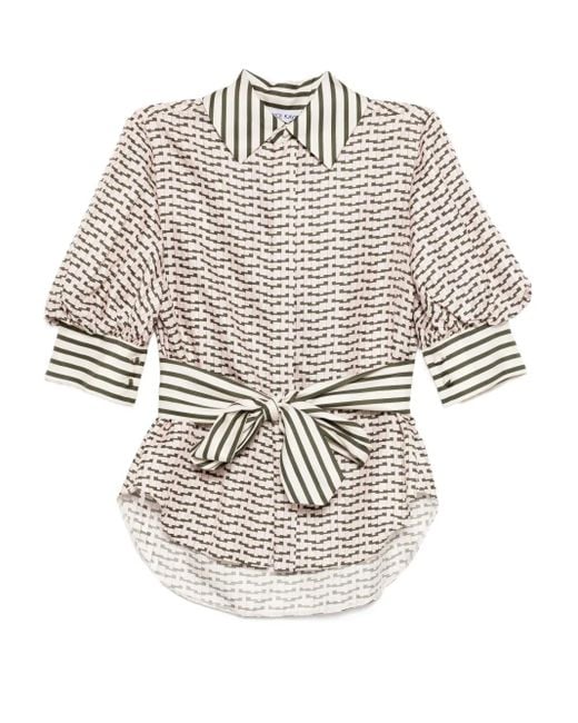Dice Kayek Geometrische Blouse in het White