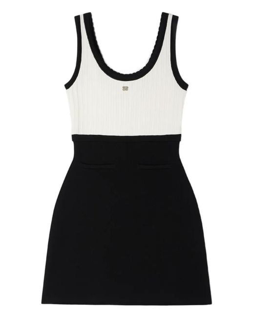 sandro black and white dress SANDRO TWO-TONE LACE MINI DRESS main image 1