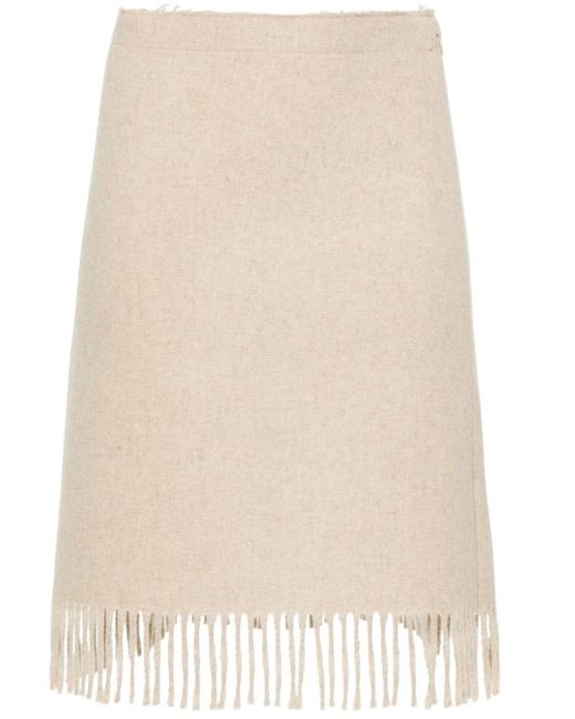 By Malene Birger Natural Solir A-line Miniskirt