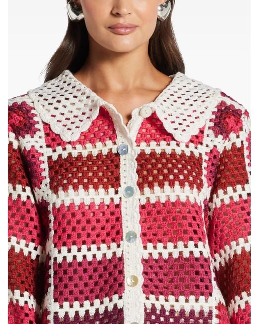 Farm Rio Red Gehäkelter Cardigan