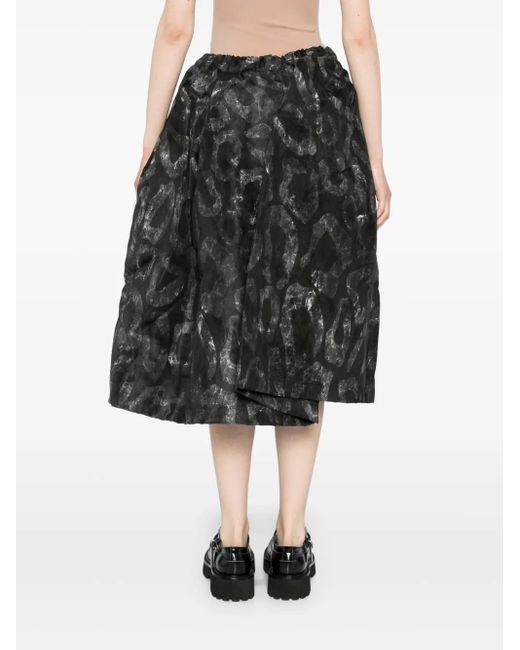 Comme des Garçons Rok Met Grafische Print in het Gray