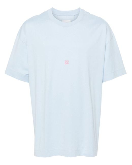 Givenchy Blue Graphic-print Cotton T-shirt for men