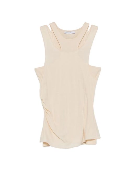 Patrizia Pepe White Double-Layer Tank Top