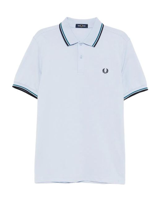Fred Perry The Twin Tipped Poloshirt in het Blue voor heren