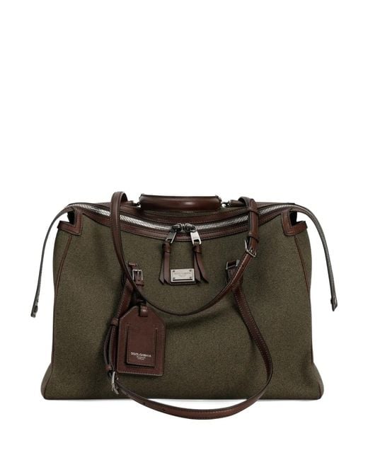Dolce & Gabbana Black Vittoria Zip-Fastening Tote Bag for men