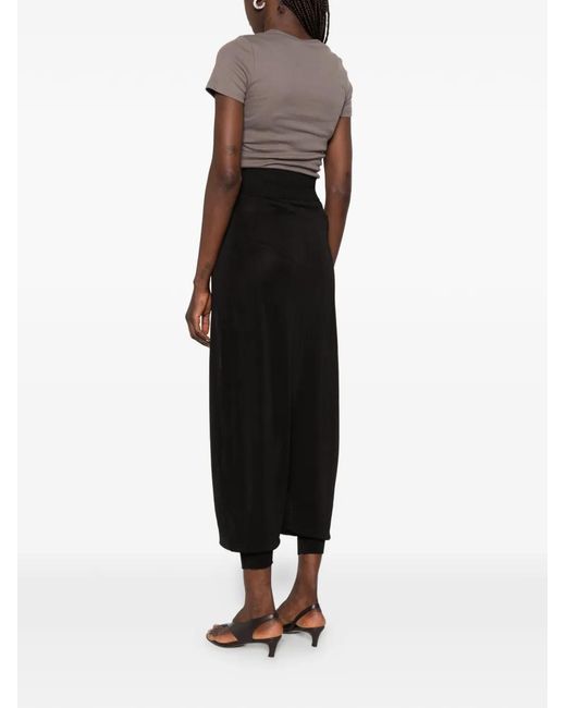 Paloma Wool Black Fine-Knit Drop-Crotch Trousers