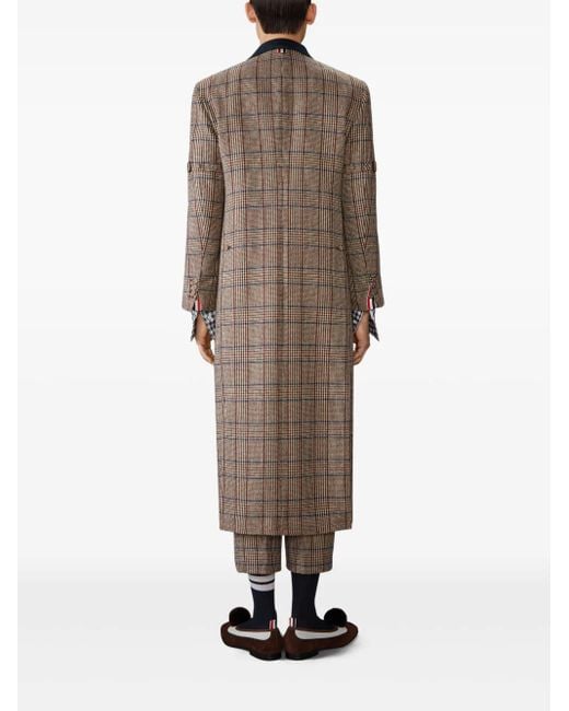 Thom Browne Brown Hunting Tweed Coat for men