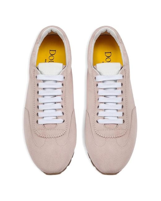 Doucal's Pink Suede Sneakers