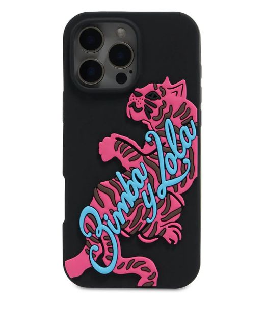 Bimba Y Lola Tiger-Print Iphone 16 Pro Max Case in Black | Lyst