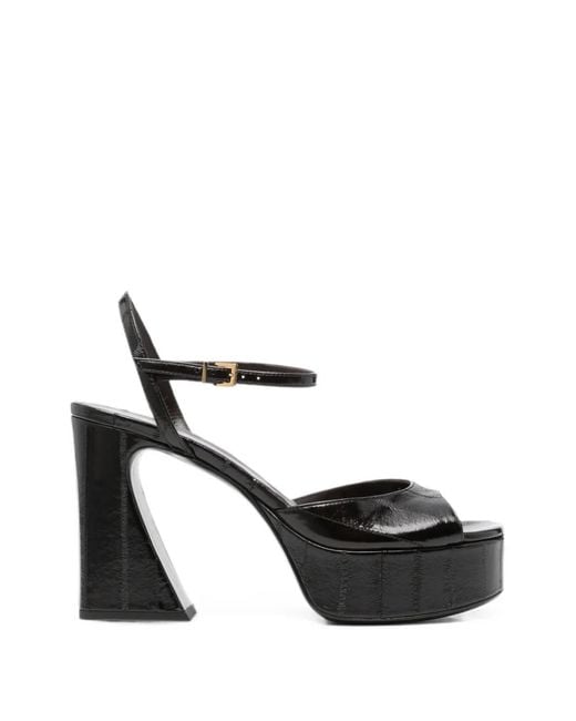 Fendi Black Arco Ankle-Strap Sandals for men