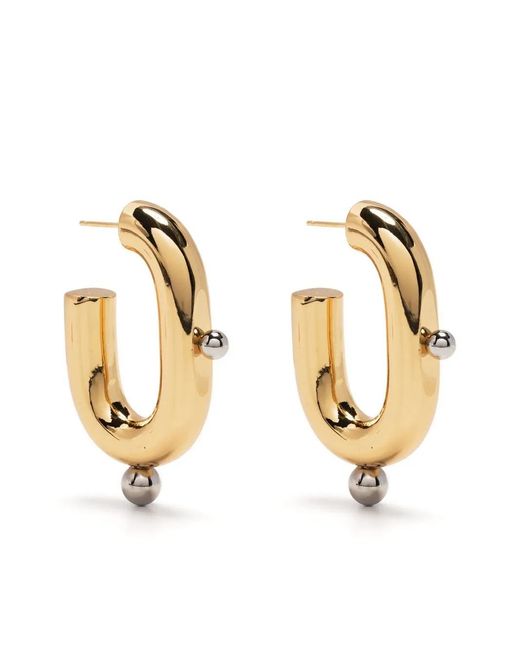 Rabanne Metallic Xl Link Hoop Earrings