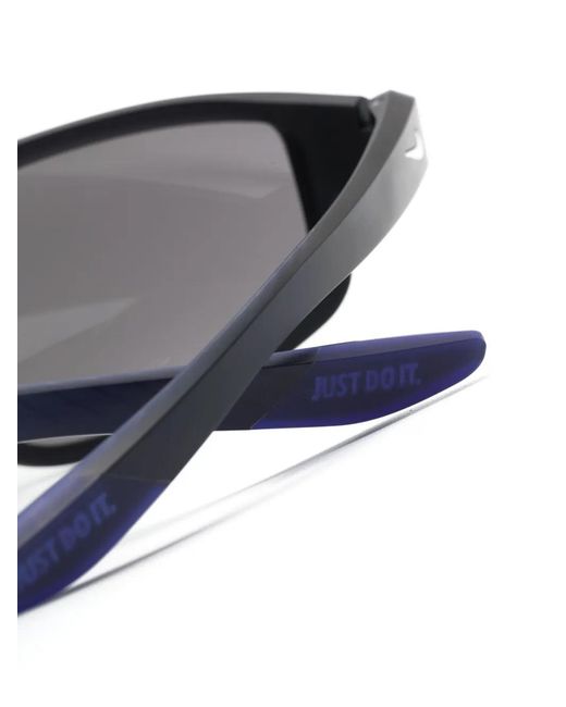 Nike Black Brazel Fuel Rectangle-Frame Sunglasses