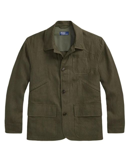 メンズ Polo Ralph Lauren リネンジャケット Green
