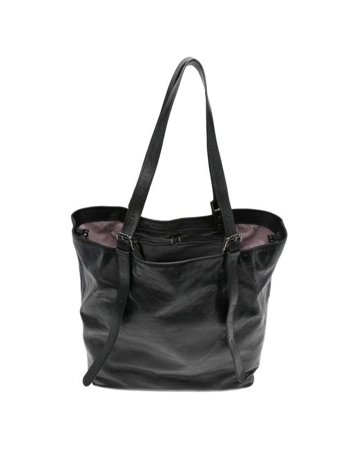 AUTENTICA 504 Black Buckle Strap Backpack