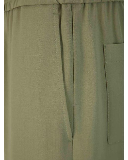 AMI Green Virgin Wool Shorts for men