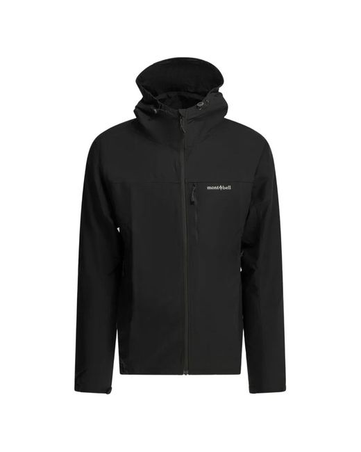 Montbell Black O.D. Logo-Print Hooded Jacket for men