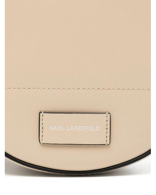 Karl Lagerfeld Metallic Kcircle Round Cb Perforated Mini Bag