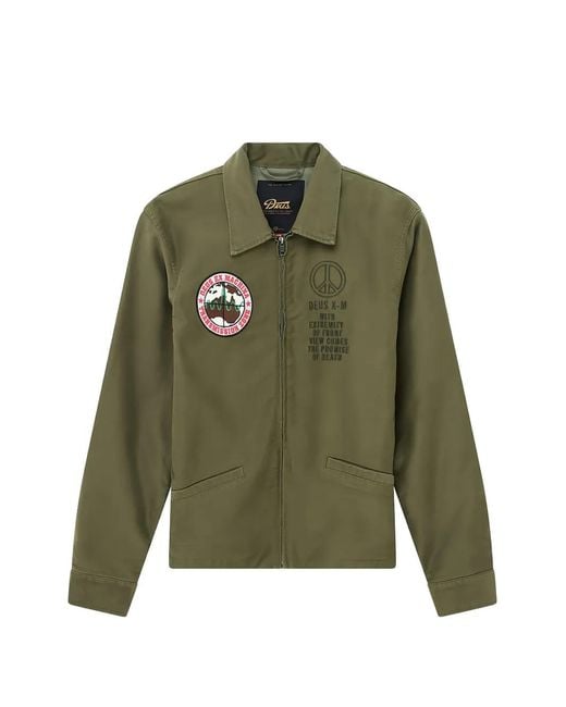 Deus Ex Machina Green Fugazi Souvenir Zip-Up Jacket for men