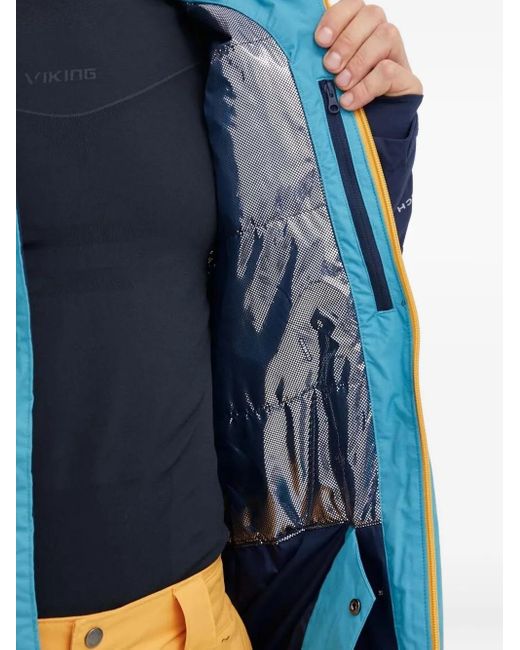Columbia Blue Colour-Blocked Ski Jacket for men