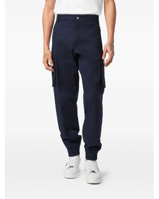 Philipp Plein Blue Basic Cargo Joggers for men