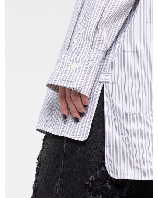 Givenchy White Tailored Striped Shirt