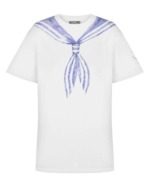 Moschino Blue Sailor-Motif T-Shirt