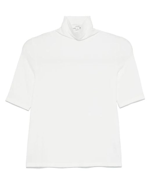 Vince White High-Neck Top