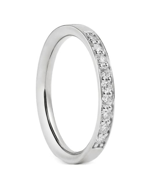 Monica Vinader White Essential Diamond Ring