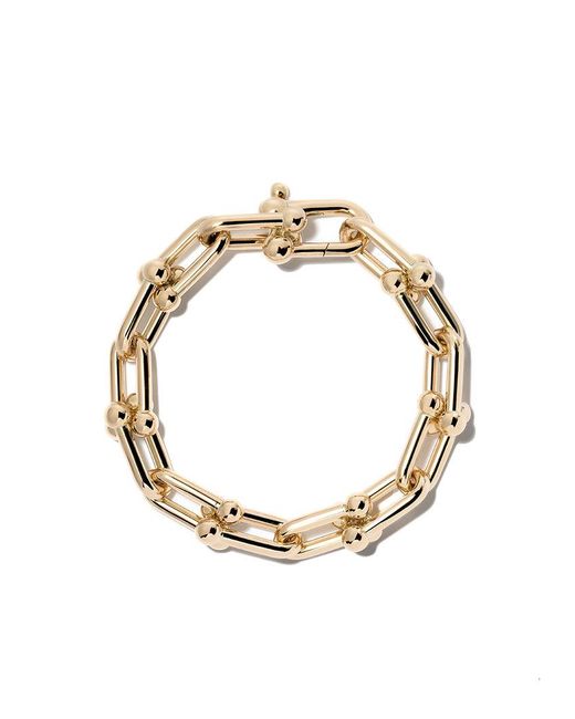 Tiffany & Co Metallic 18kt Yellow Gold Tiffany City Hardwear Link Bracelet