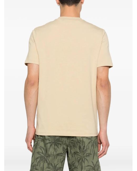 Karl Lagerfeld Natural Logo-Detail Crew Neck T-Shirt for men