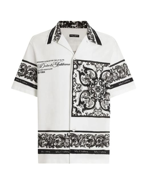 Short Sleeve Shirts Dolce & Gabbana de hombre de color White