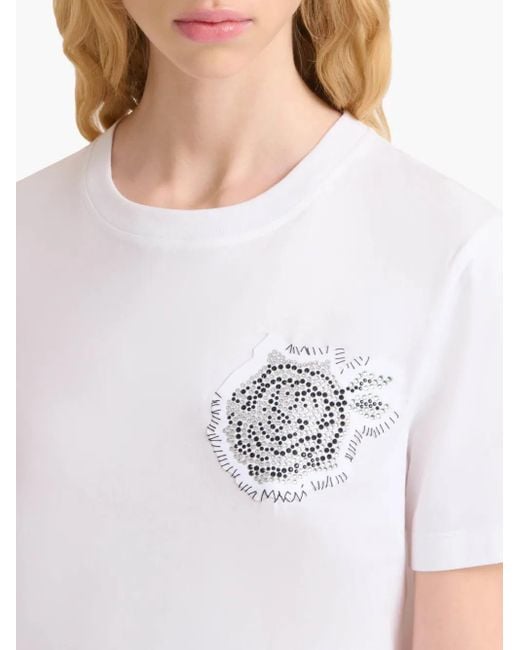 Marni White Patch-Detail T-Shirt