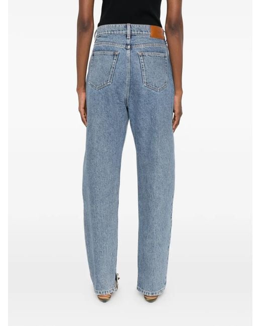 Chloé Blue High-Waisted Tapered Jeans