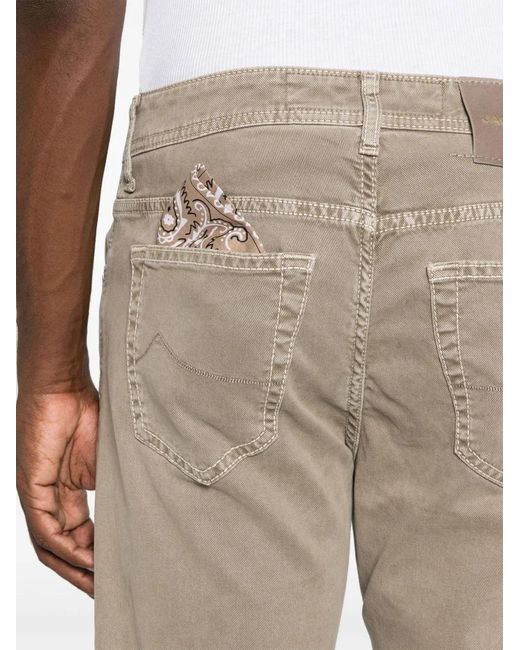 Jacob Cohen Natural Bard Mid-Rise Straight-Leg Jeans for men