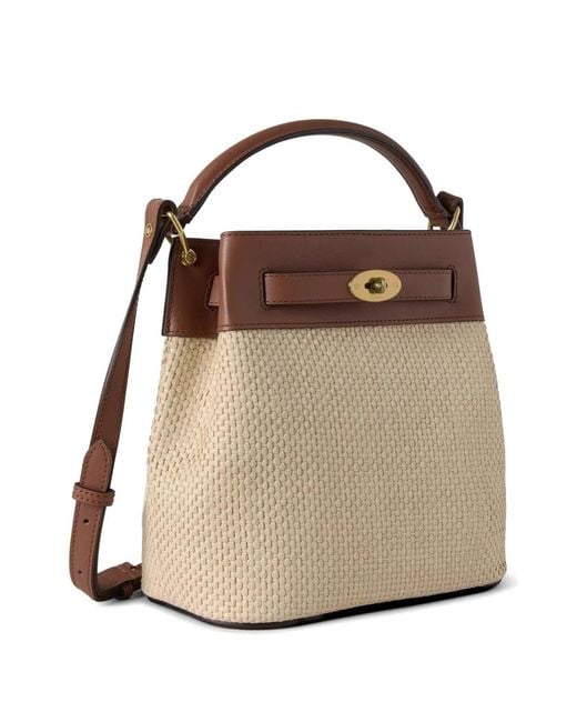 Mulberry Brown Islington Raffia Bucket Bag